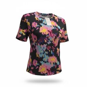 PRETTYGARDEN Summer Leopard & Floral Print Top – Women’s Size S – NWT